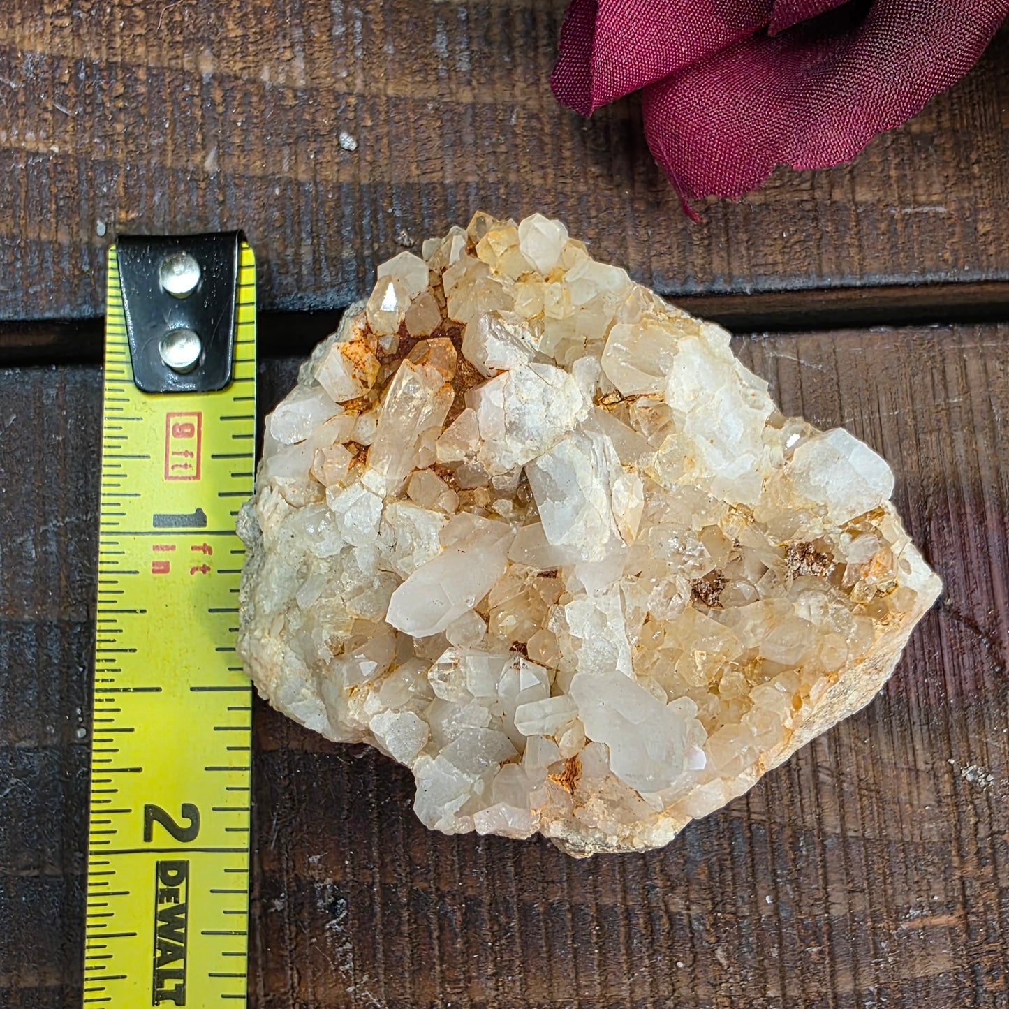 Arkansas Quartz Crystal Cluster: Raw Mineral Specimen, Hand Mined (63.81 grams)