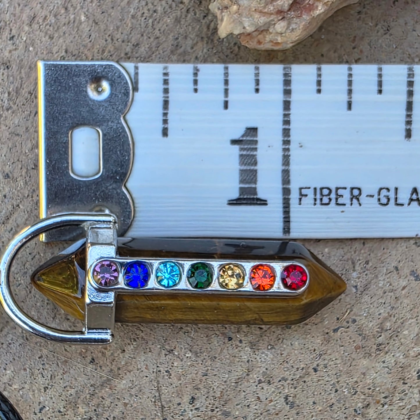 Rainbow Chakra Gemstone Necklace - Amethyst, Tiger's Eye, or Opalite Pendant