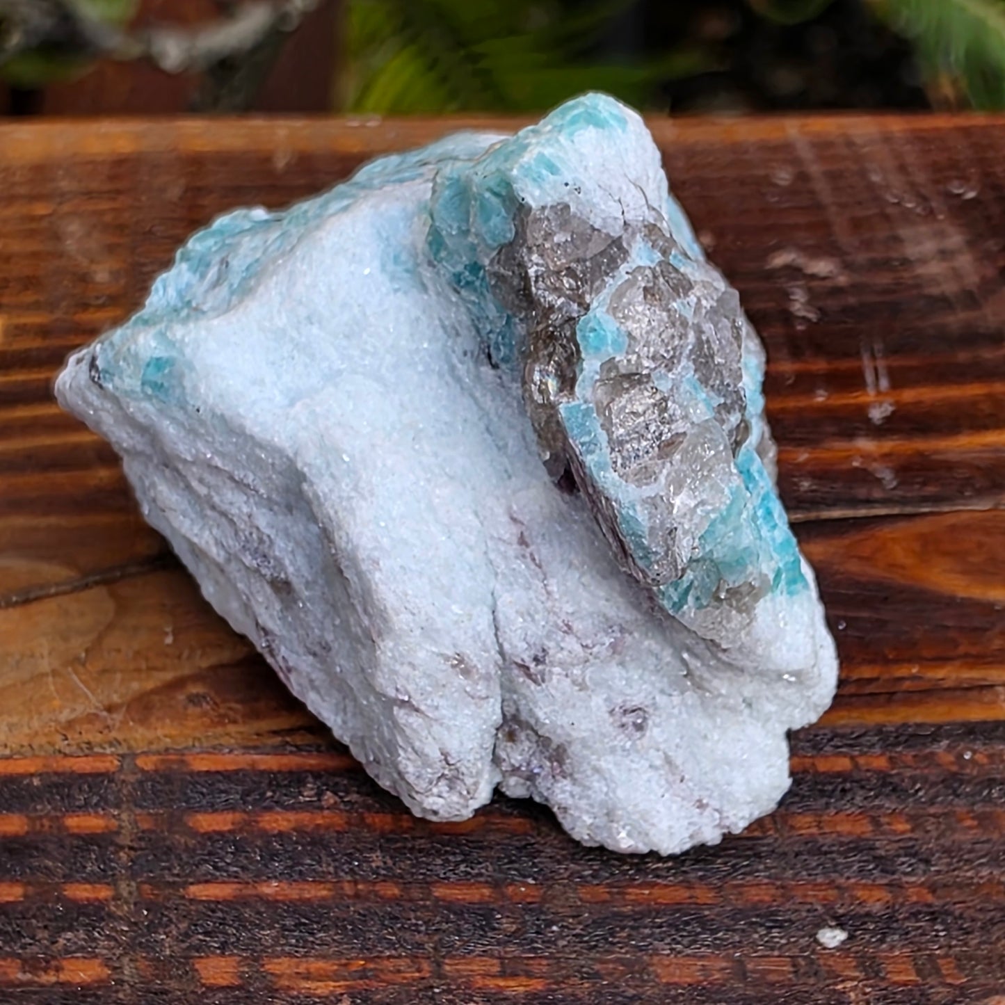 Amazonite with Smoky Quartz, White Quartz, and Mica Rock Specimen | Raw Natural Mineral | 33.44 g