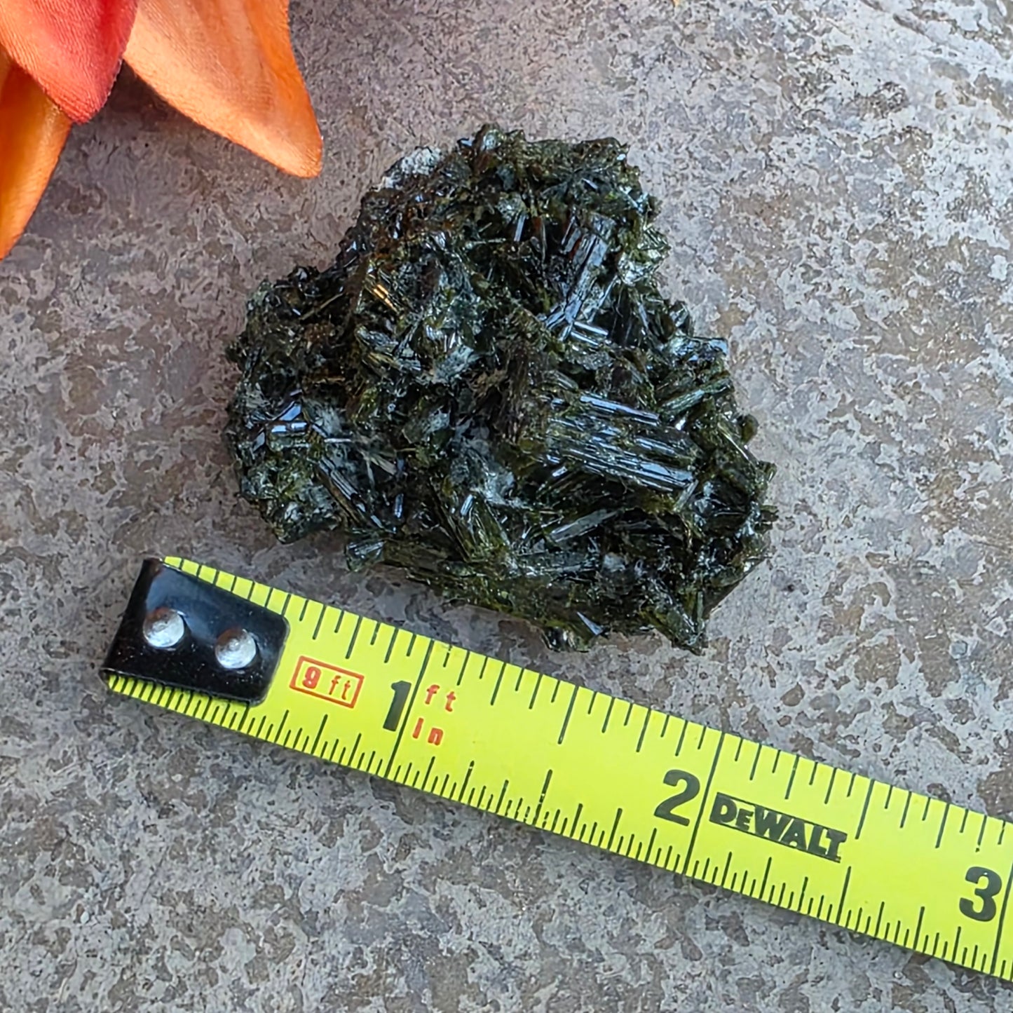 Epidote Cluster Rock Specimen | Raw Natural Green Crystal Mineral | 39.12 Grams