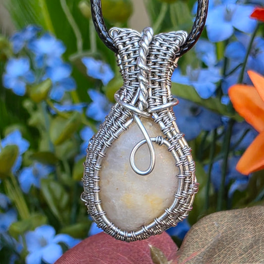 Natural River Rock Stone Pendant Necklace | Nature Themed Jewelry | Unique Handmade Gift