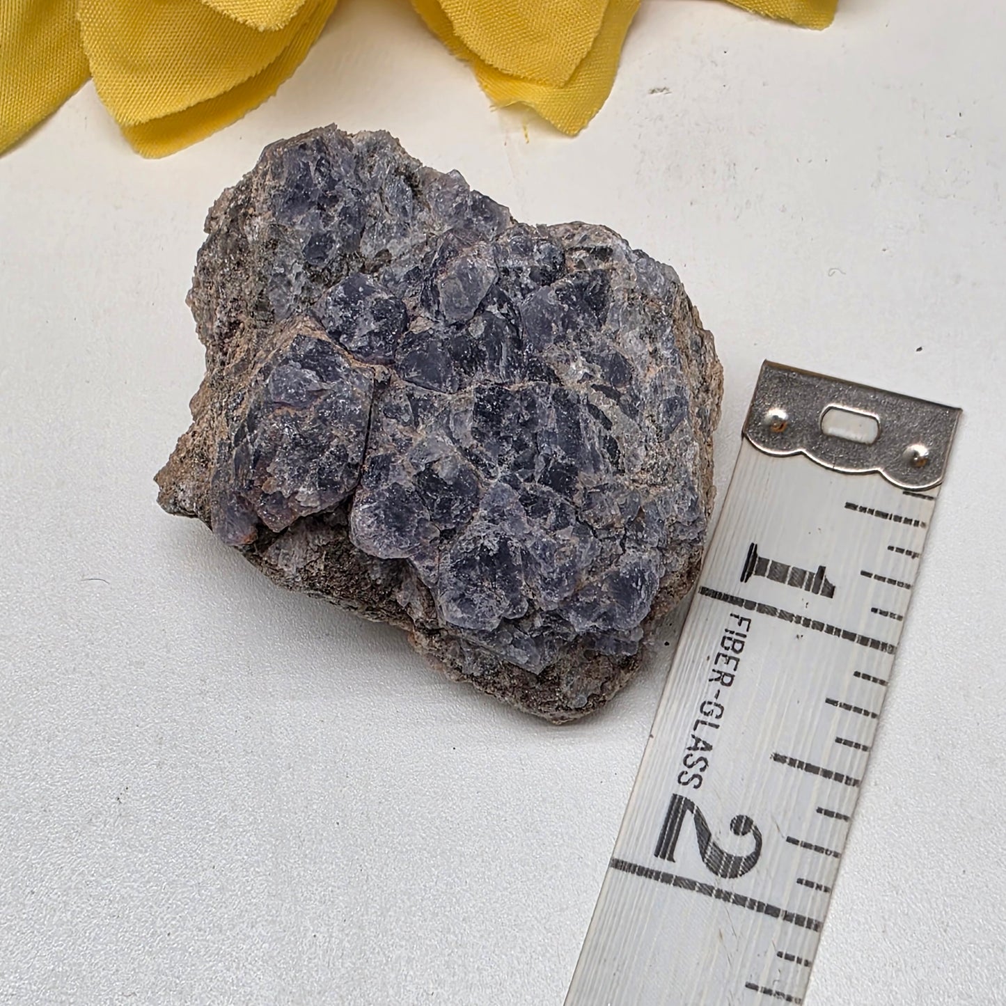 Blue Fluorite Rock Specimen: Raw Fluorescent Crystal from Arizona