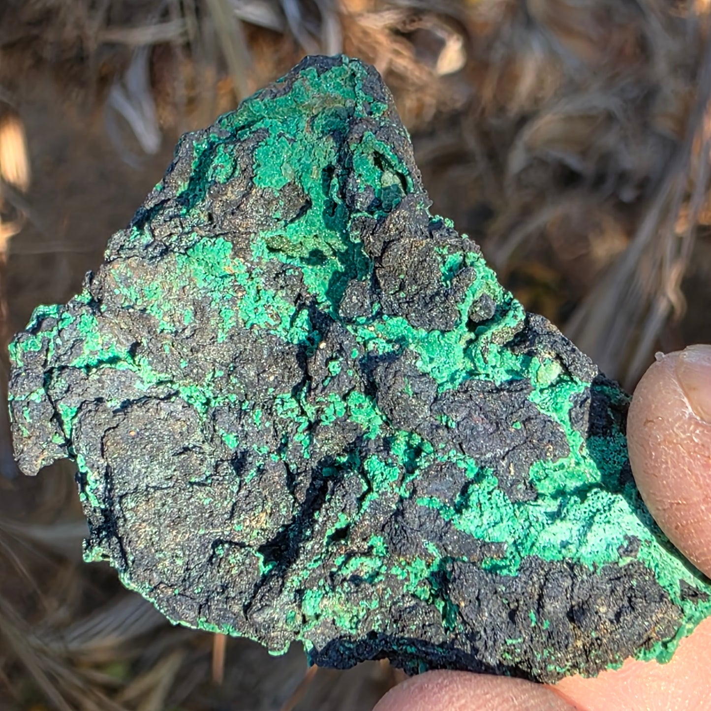 Copper Carbonate Mineral Specimen, Green Copper Ore Rock, Planet Mine, Arizona