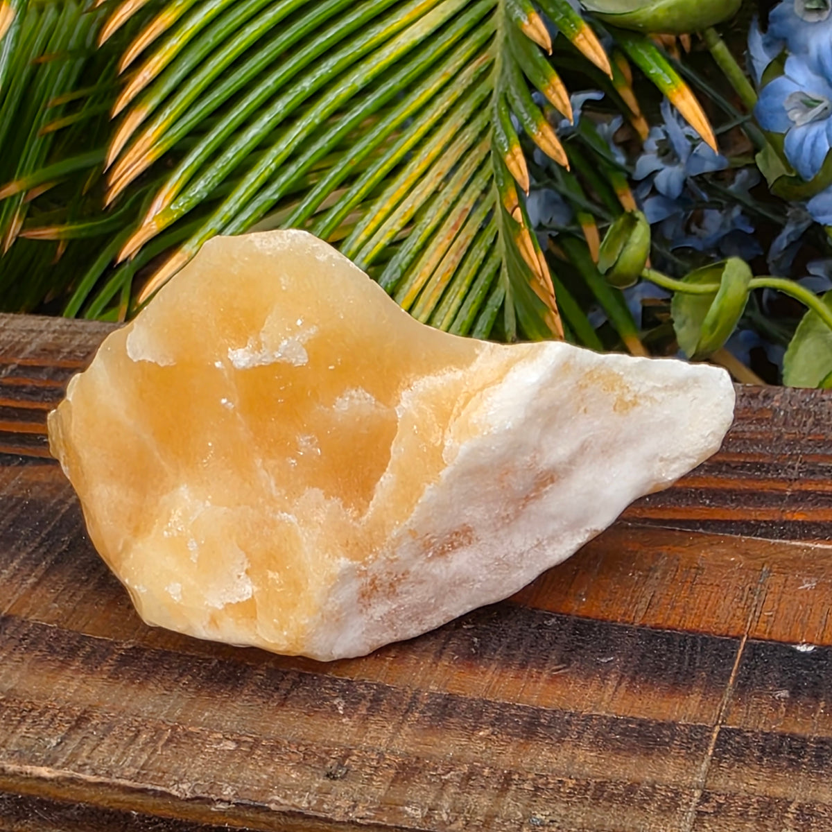 Orange Calcite Rough Crystal Mineral Specimen | 104.84 g