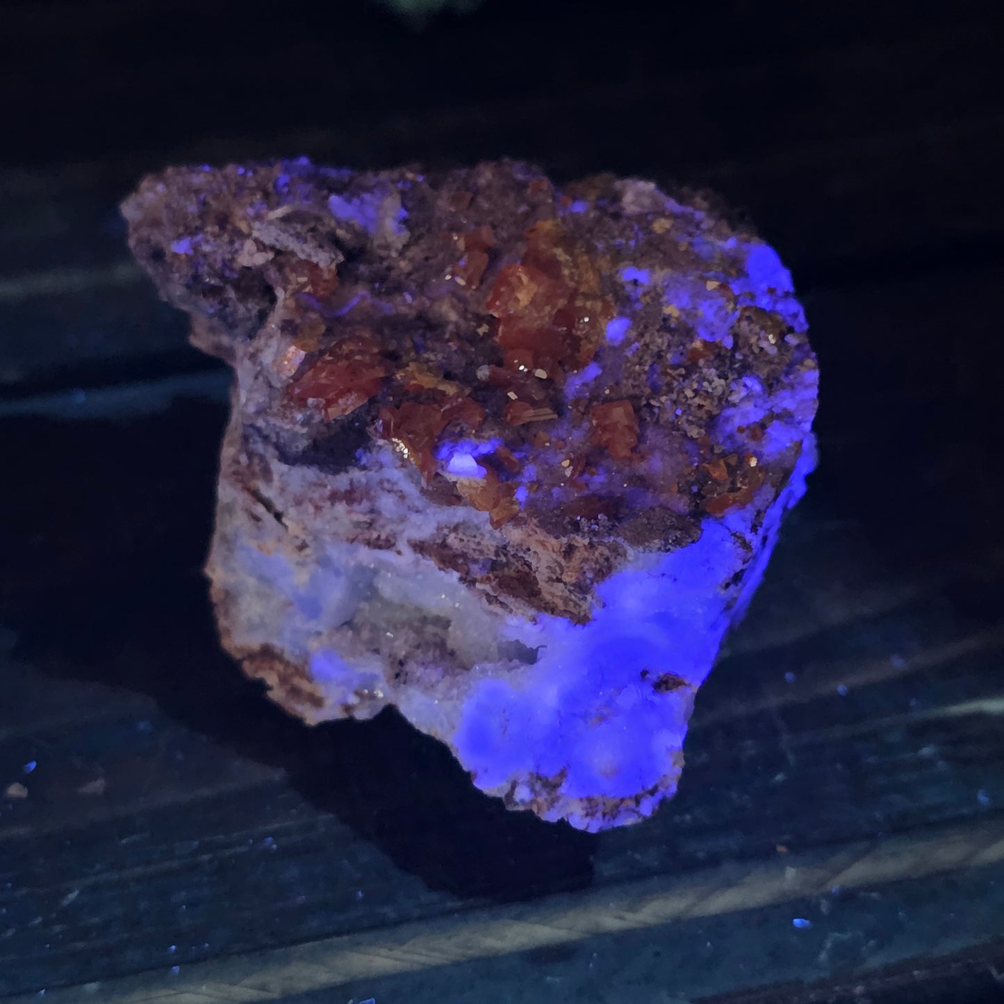 Arizona Wulfenite Fluorite Specimen | Fluorescent Minerals, Red Cloud Mine Natural Stone