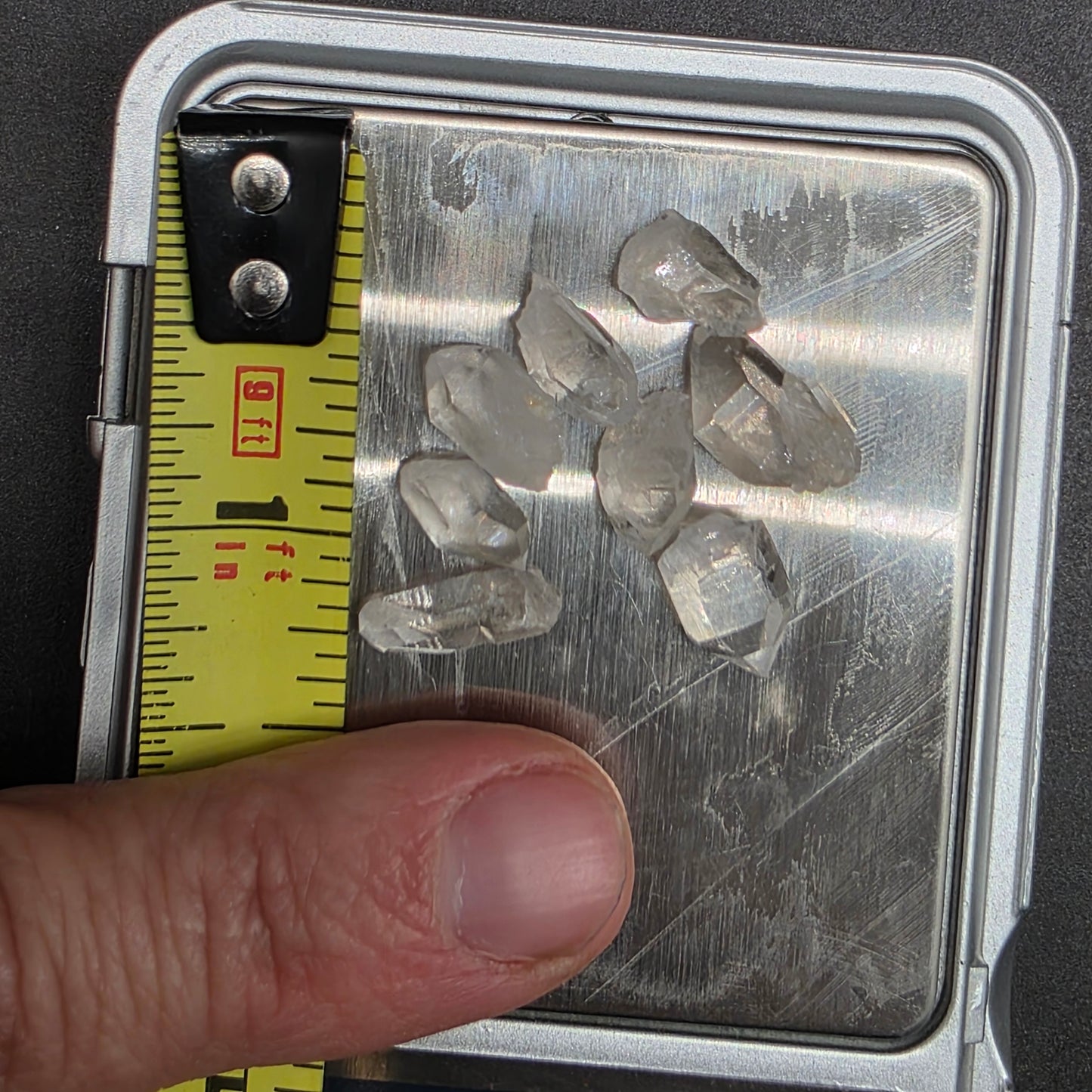 Eight Super Clear Arkansas Quartz Crystals | Beautiful Miniature Points | Mt. Ida