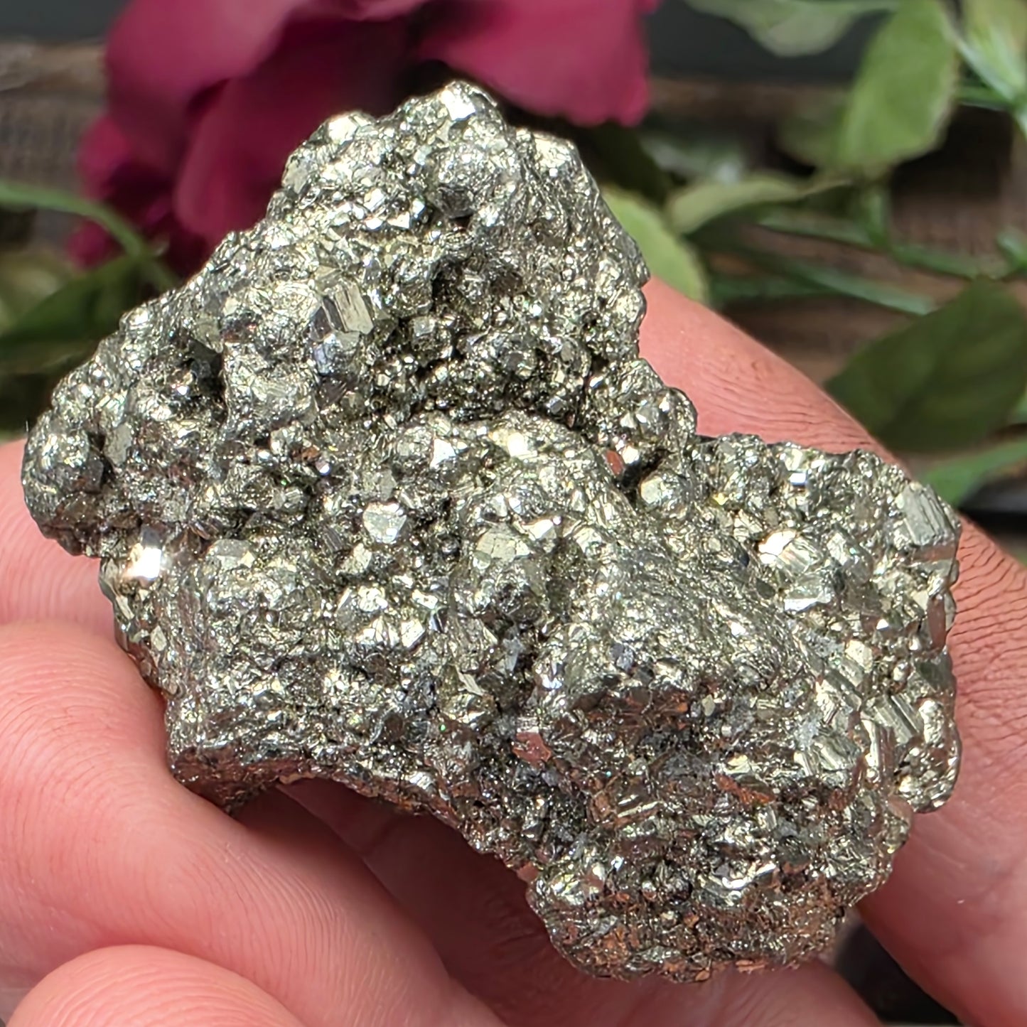 Pyrite Cluster Rock Specimen | Raw Natural Crystal Mineral | Fool's Gold | 67.92 g