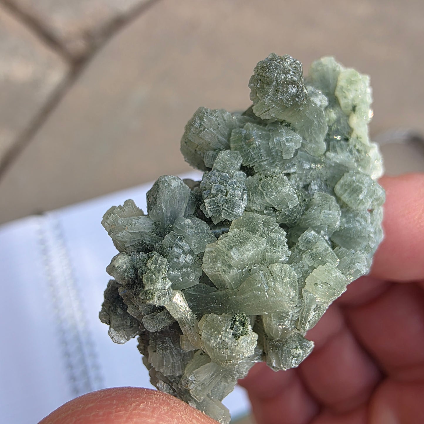 Gorgeous Green Prehnite Specimen, Crystal Cluster from Morocco (25.49g)