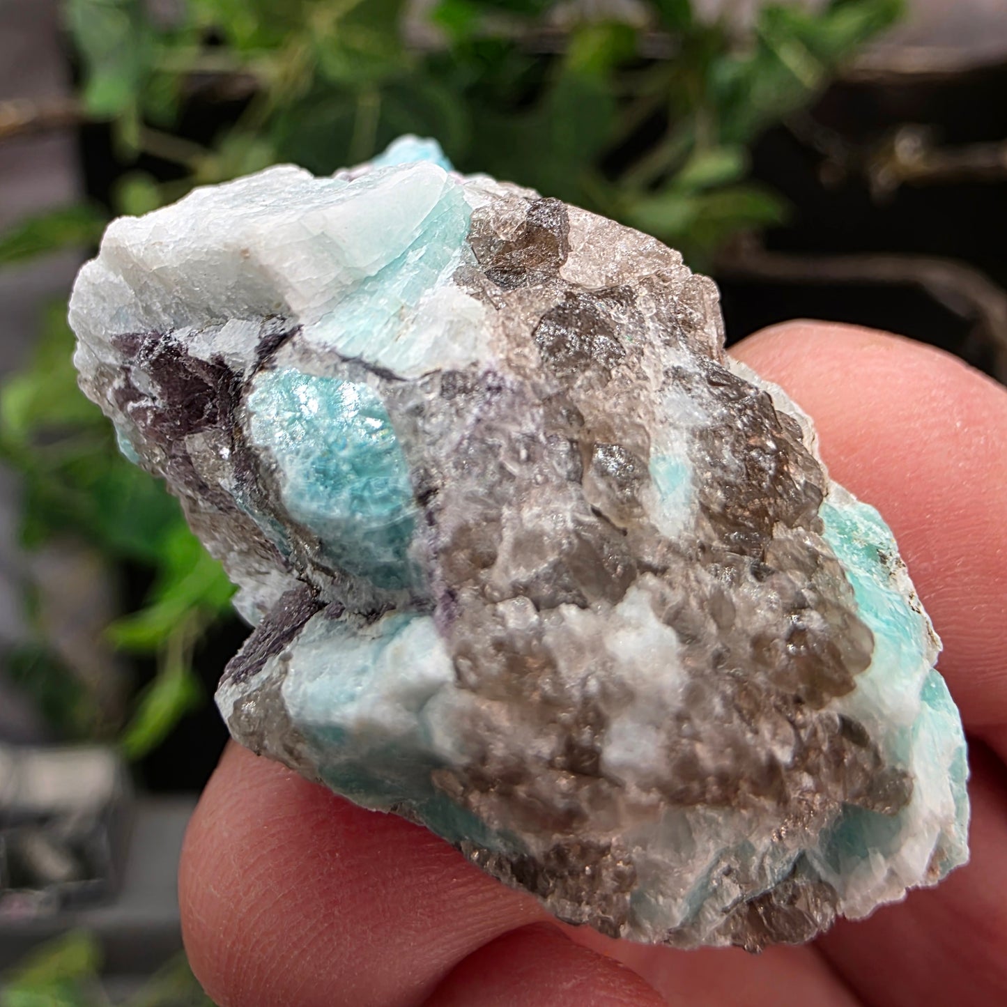 Amazonite with Smoky Quartz and Mica Rock Specimen | Raw Natural Mineral | 28.80 g