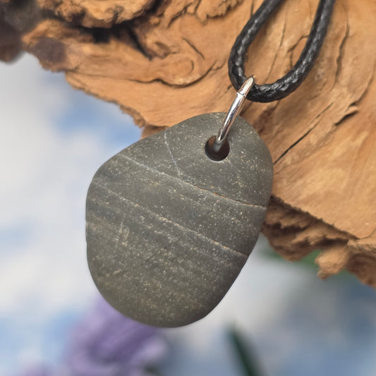Natural Sedimentary Rock Necklace | Handmade River Stone Pendant | Adventure Jewelry for Nature Lovers
