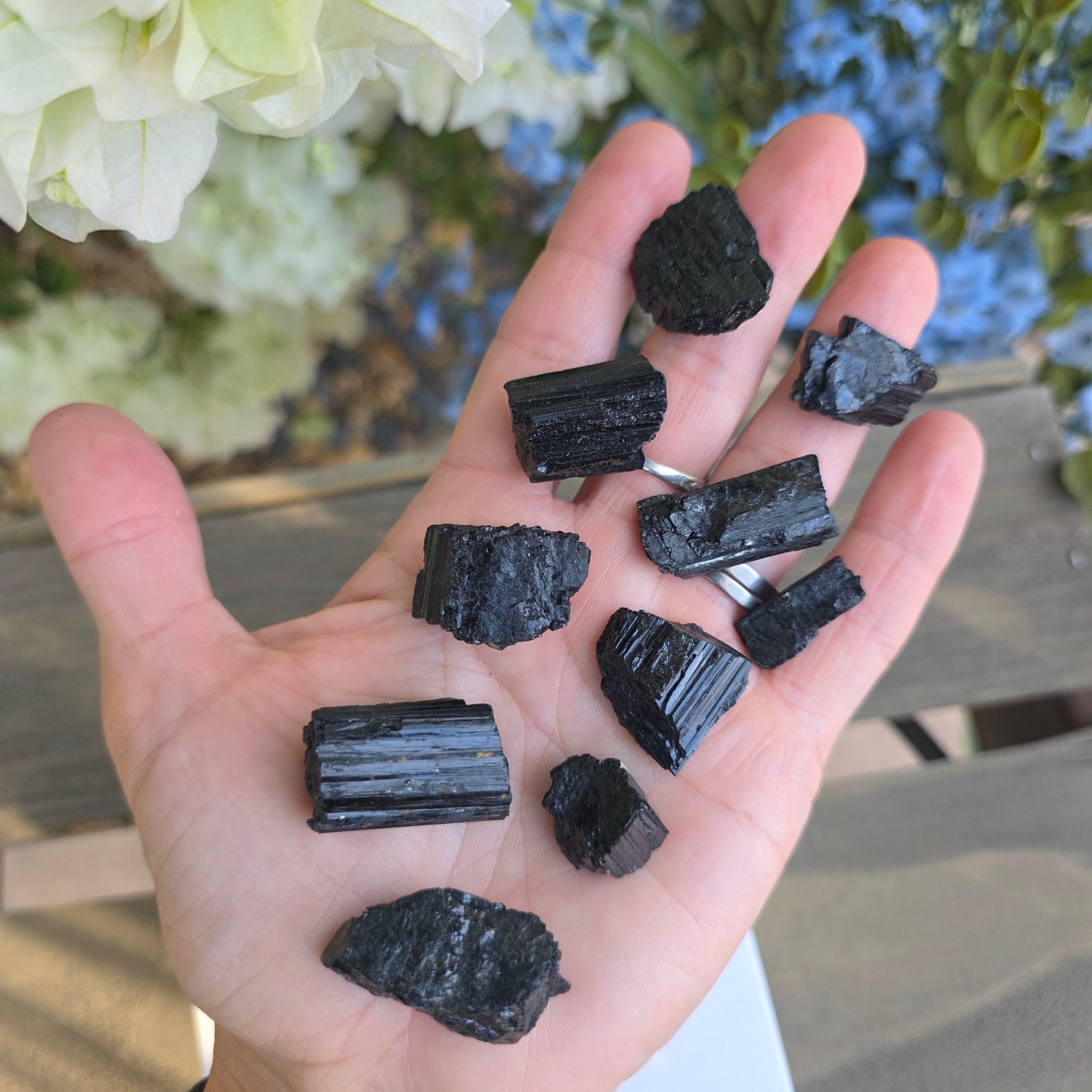 Wholesale Black Tourmaline / Natural Schorl, Lot of 10 Small Pieces, 72 g Total