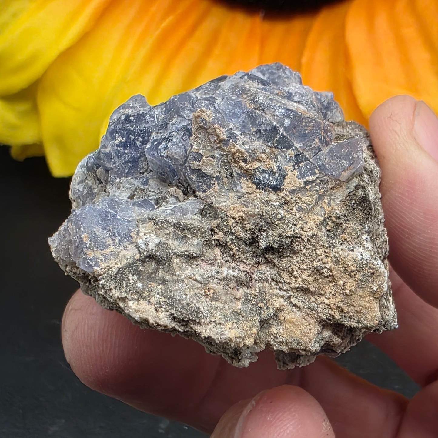 Blue Fluorite Rock Specimen: Raw Fluorescent Crystal from Arizona