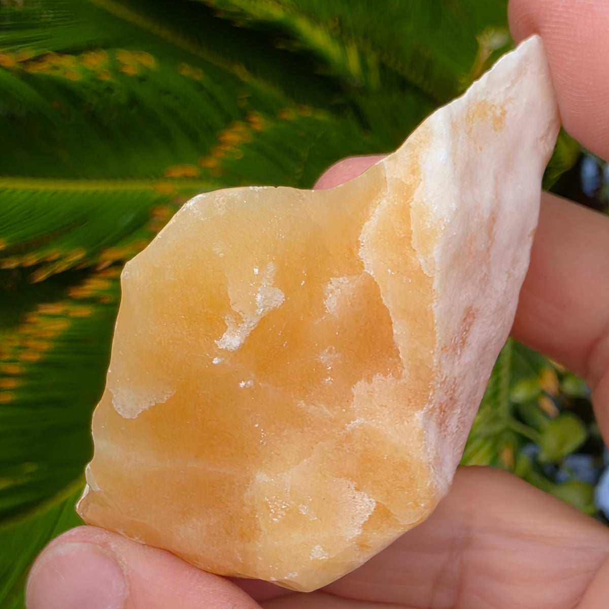 Orange Calcite Rough Crystal Mineral Specimen | 104.84 g