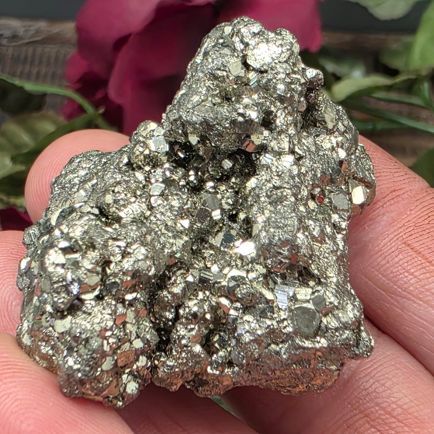 Pyrite Cluster Rock Specimen | Raw Natural Crystal Mineral | Fool's Gold | 67.92 g
