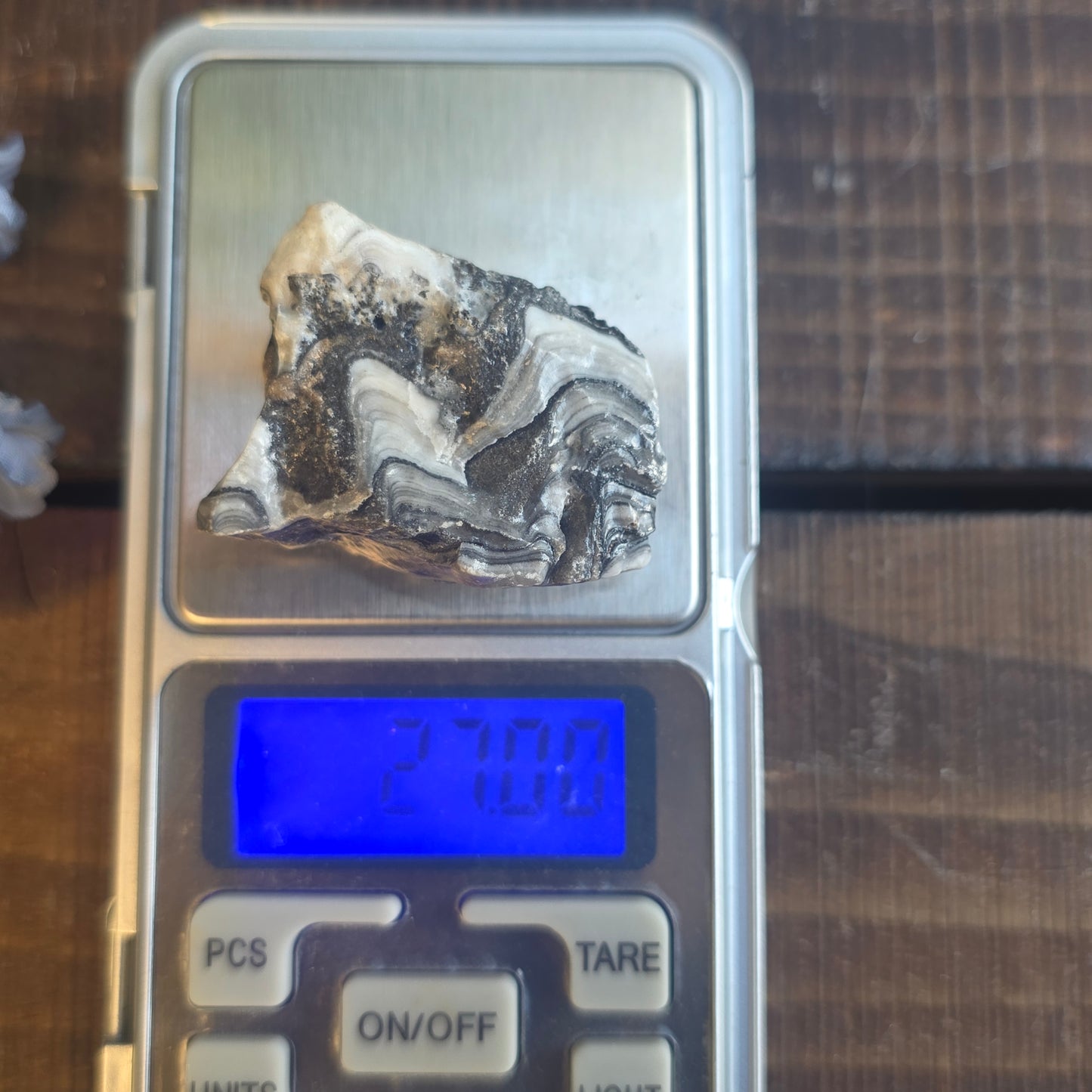 Zebra Calcite Rock Specimen | Natural Crystal Mineral | 27 Grams