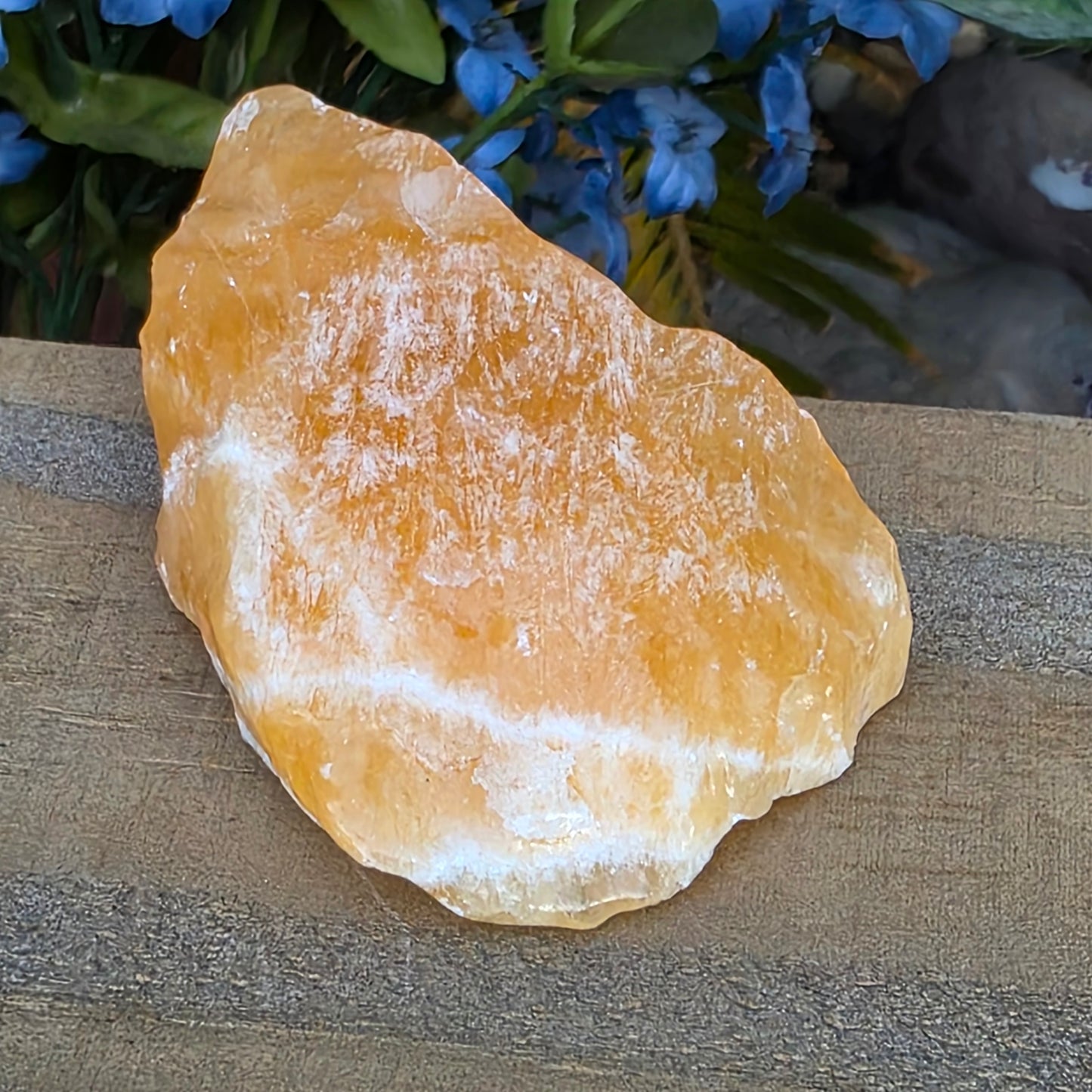 Orange Calcite Rock Specimen | Natural Crystal Mineral | 64.66 g