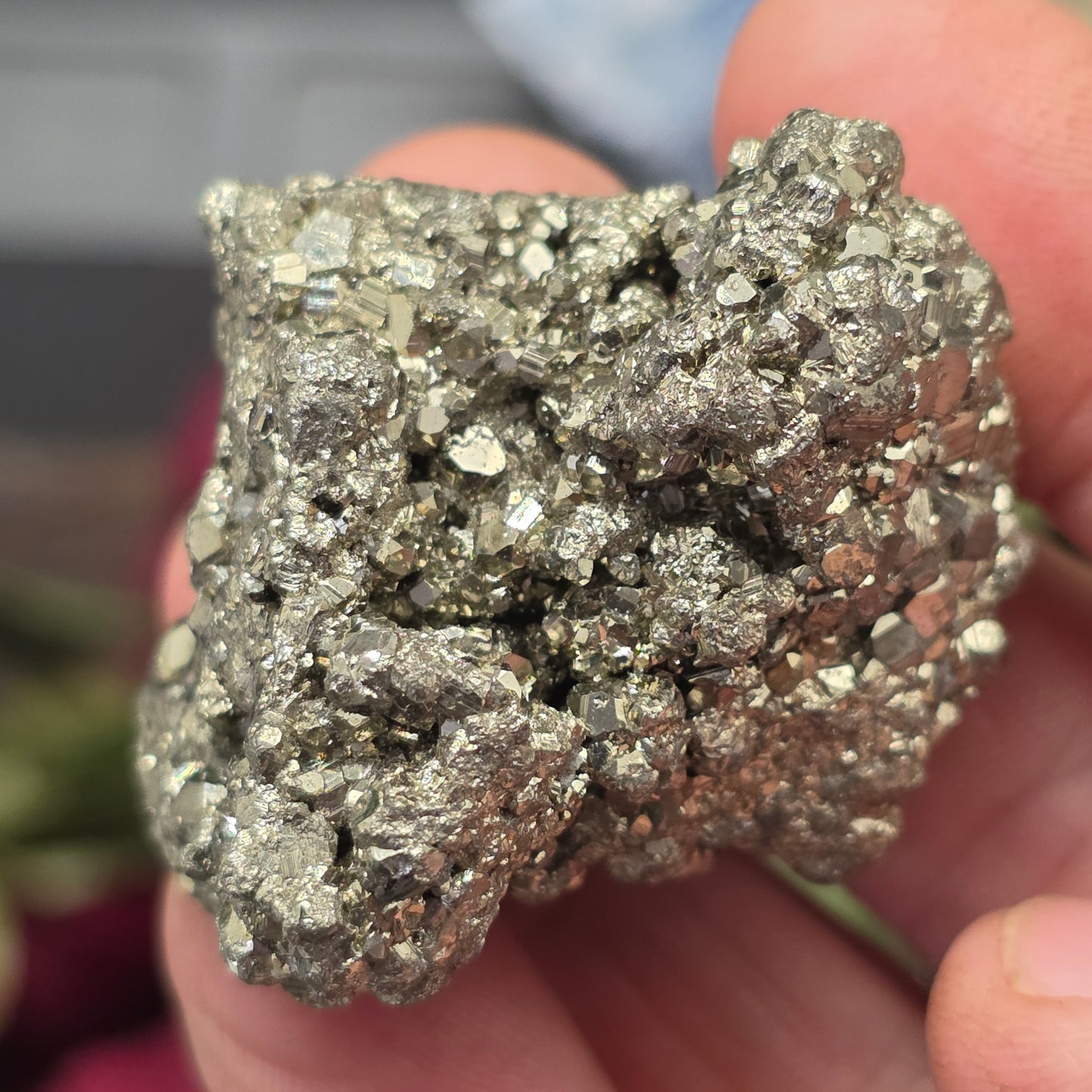 Pyrite Cluster Rock Specimen | Raw Natural Crystal Mineral | Fool's Gold | 67.92 g