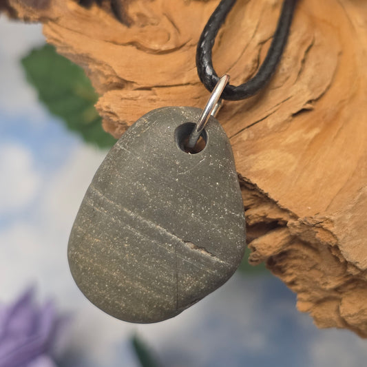 Natural Sedimentary Rock Necklace | Handmade River Stone Pendant | Adventure Jewelry for Nature Lovers